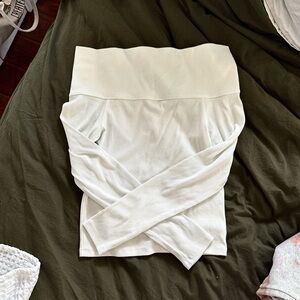 American Eagle Outfitters Ribbed White Top